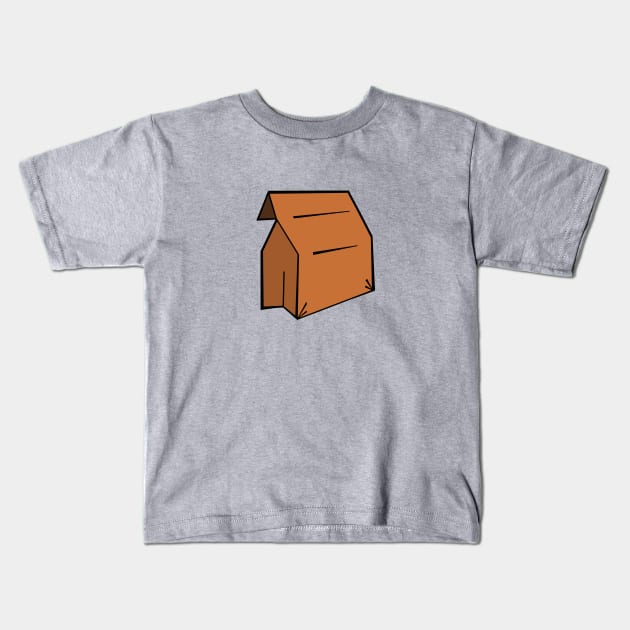 Brown Bag It Kids T-Shirt by traditionation